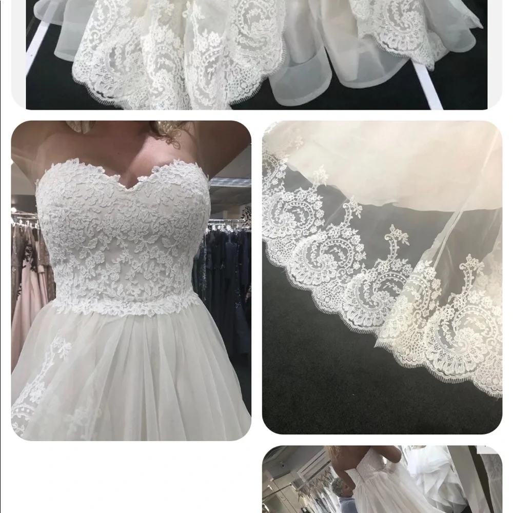Justin Alexander Signature Sweetheart  Gown
cathedral length veil. - Picture 6 of 7